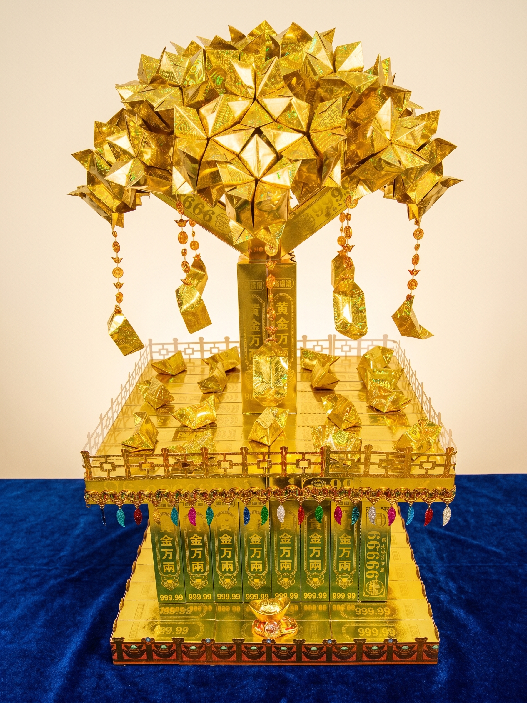御守禮 全人手手工紙紮 大號搖錢樹 祭祀實物加購